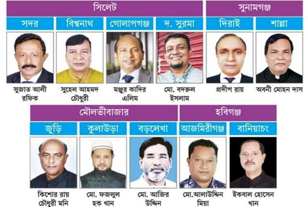 সিলেটে ১০টি উপজেলায় আওয়ামীলীগ, ১টিতে স্বতন্ত্র চেয়ারম্যান বিজয়ী